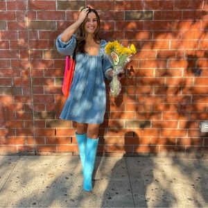 Free People denim babydoll dress